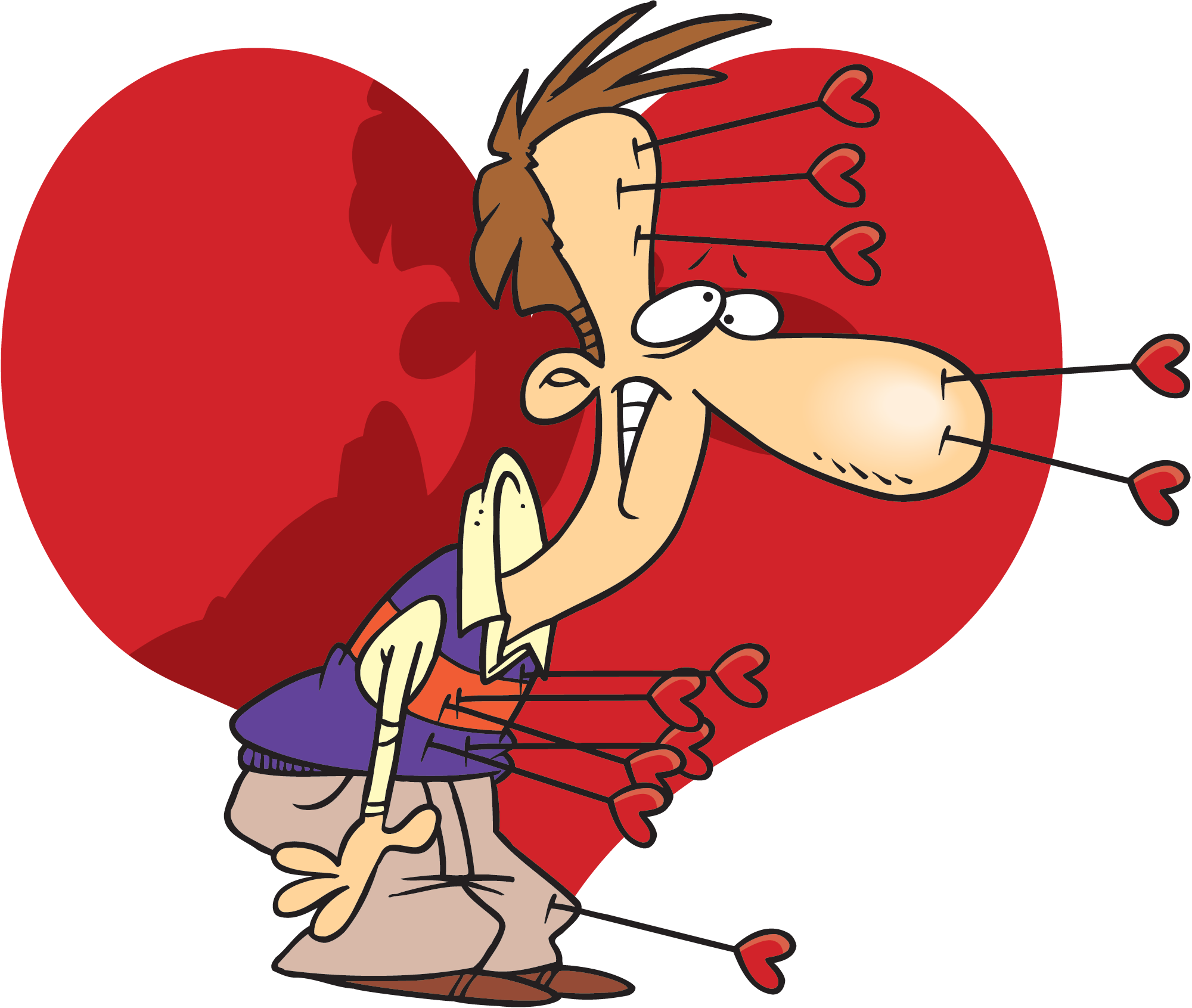 What I Love About My Job - Cartoon Guy In Love (2000x1691), Png Download