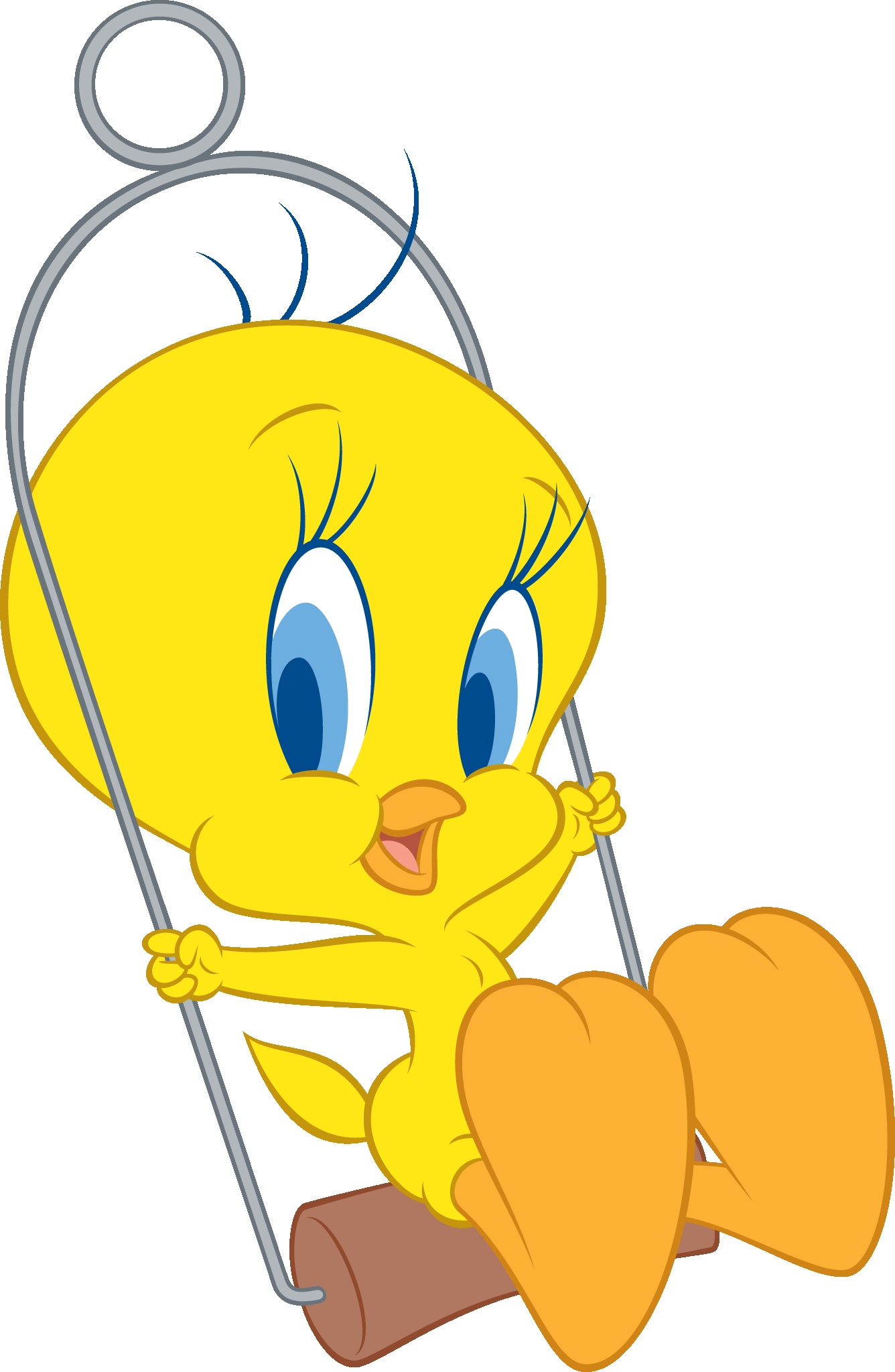 Tweety - B-rights - Tweety Bird Swinging (1336x2047), Png Download