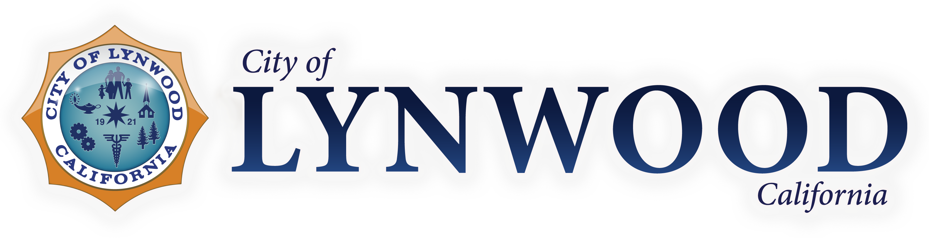 City Of Lynwood City Of Lynwood Logo (3167x812), Png Download