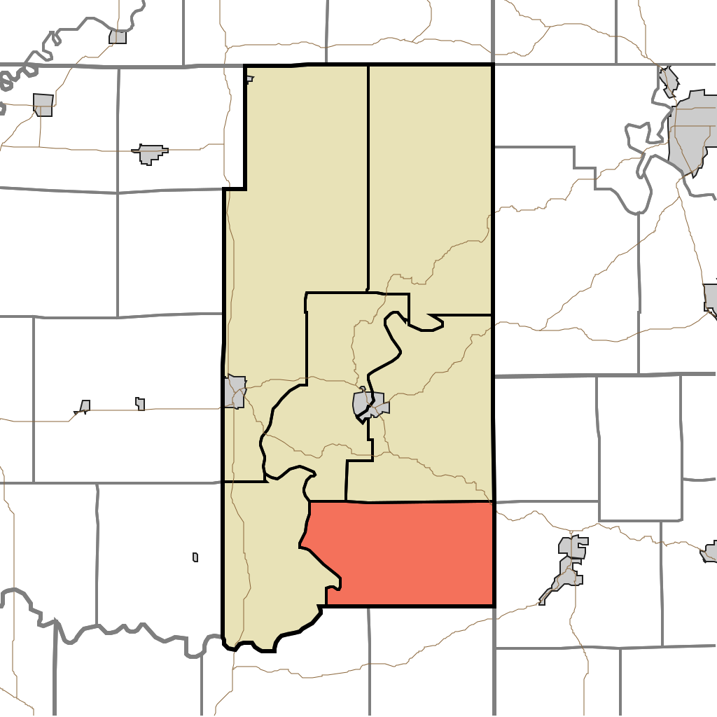 Map Highlighting Lost River Township, Martin County, - Indiana (1024x1024), Png Download