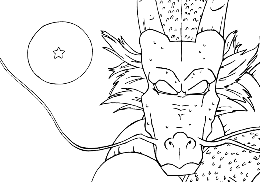 Collection Of Free Dragon Download On Ubisafe - Shenron Drawings (900x631), Png Download