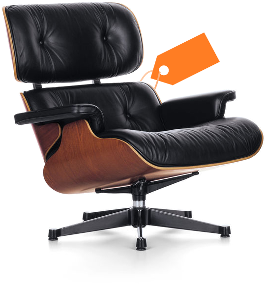 Want Your Valuables Appraised By Experts - Vitra Eames Lounge Chair And Ottoman (553x595), Png Download