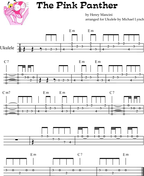 Pink Panther Theme Guitar Songs (600x729), Png Download