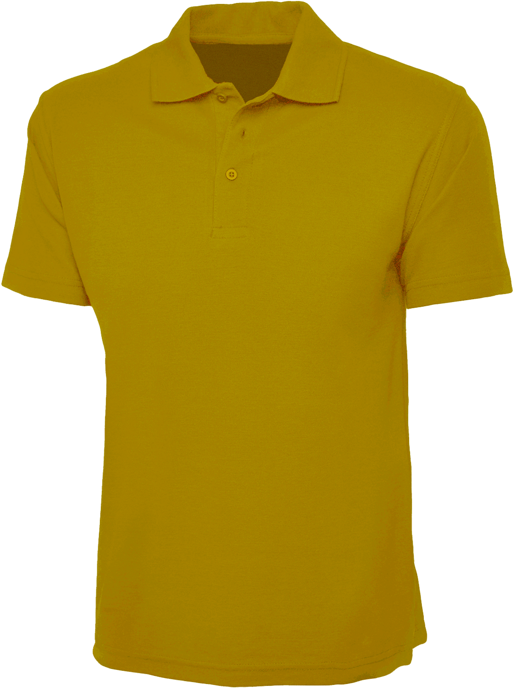 Plain Yellow Gold Polo Shirt - Black Polo Shirt Png (1120x1494), Png Download