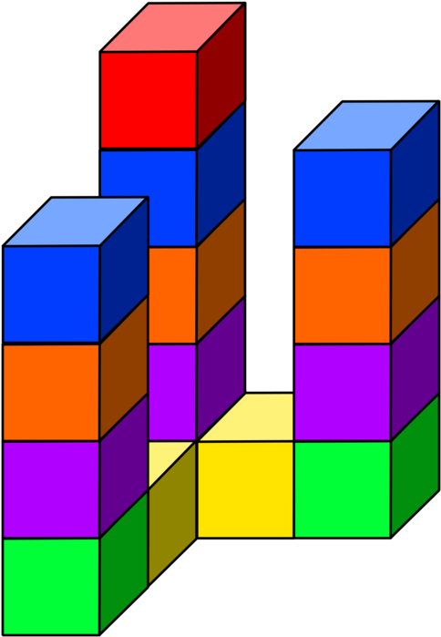 Cube Three-dimensional Space Computer Icons User Interface - Cube Towers (535x750), Png Download