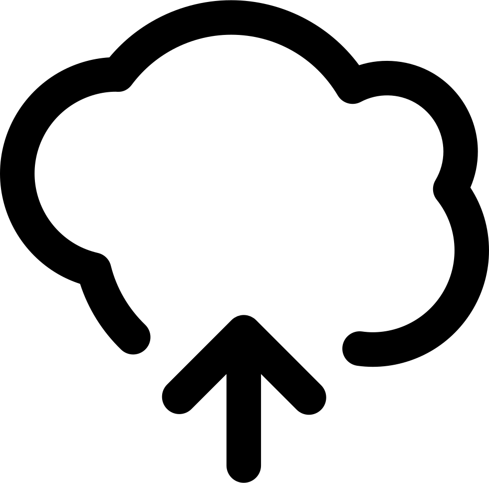 Upload Arrow To Cloud Outline Comments - Download (980x968), Png Download