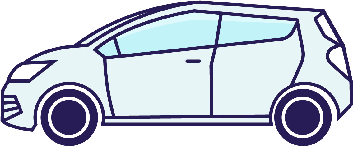 Tony - Normal Hackback Car Top View Icon Png (1417x625), Png Download