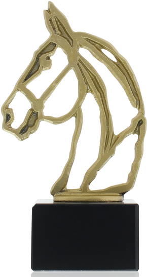 Outline Figure Horse 16,0cm Gold-coloured - Trophy (900x600), Png Download