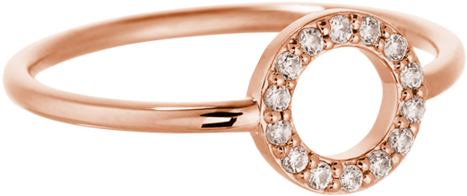 Circle Outline Crystal Ring Image - Crystal Gold (939x1024), Png Download