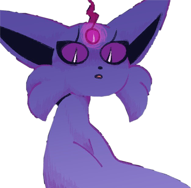 Espeon Pokemon Pocket Monsters Evil Spooky Eevee Eeveel - Evil Espeon (626x619), Png Download