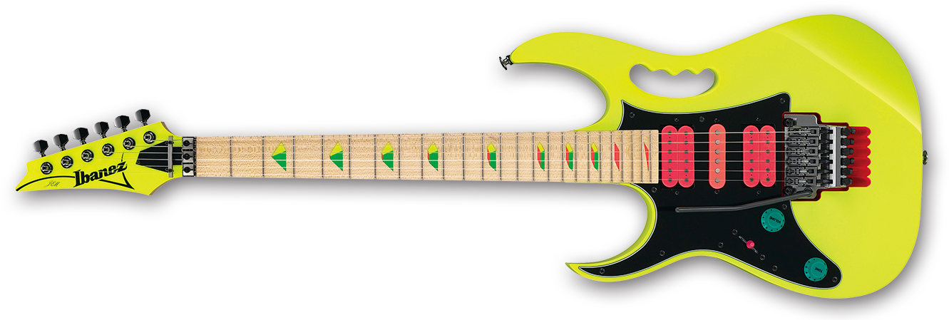 2017 Jem777l Dy 00 01 - Ibanez Jem777 Steve Vai Signature Left-handed - Shocking (1340x459), Png Download