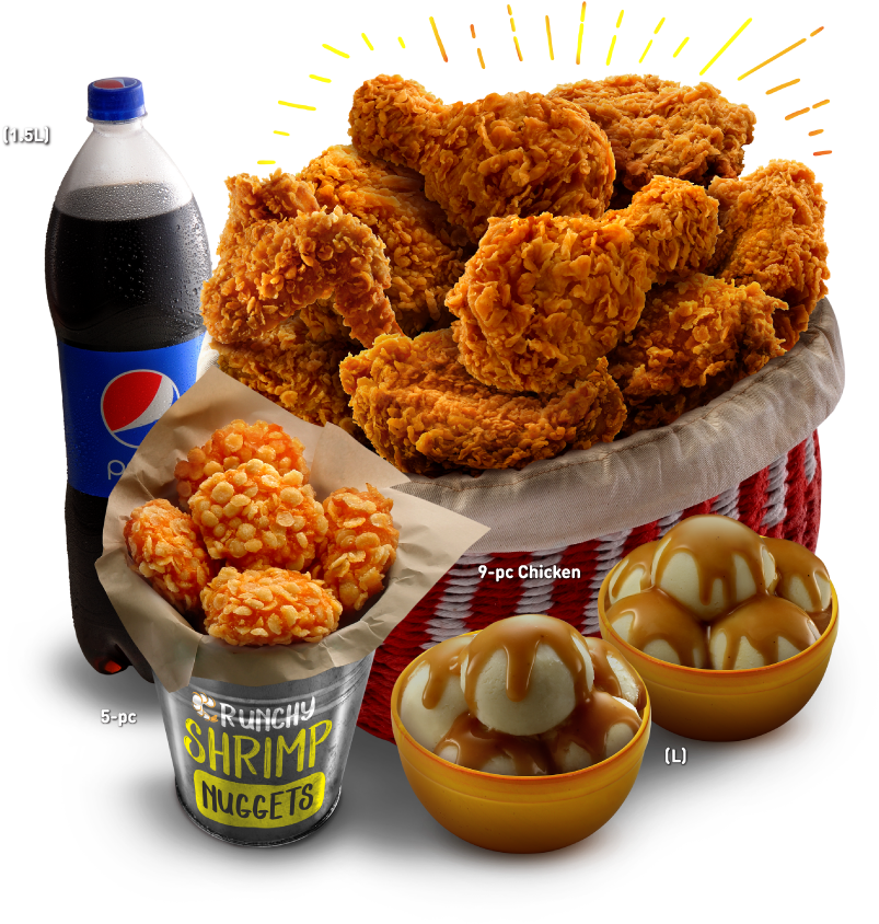 Kfc Bucket Bersama Png (1600x950), Png Download