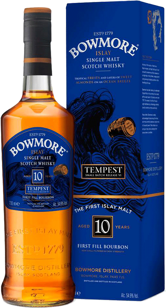 Bowmore Tempest Single Malt Scotch Whisky (552x1024), Png Download