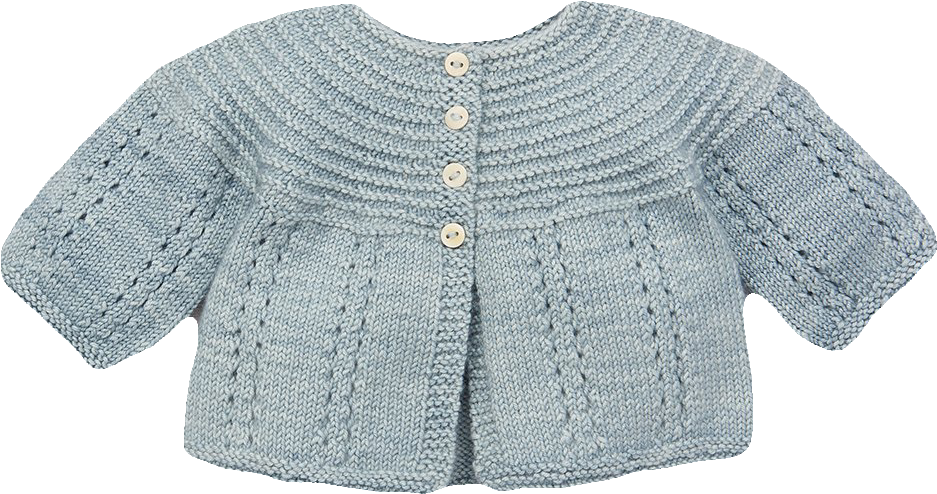 Misha & Puff Layette Pram Cardigan, Indigo - Cardigan (1024x1024), Png Download