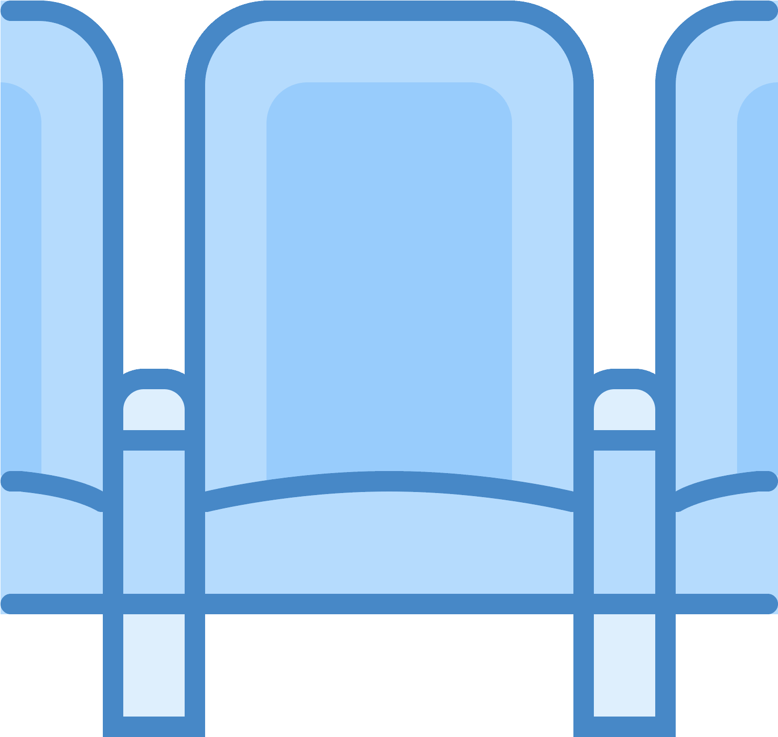Theatre Seats Icon - Iconos De Asientos De Cine (1600x1600), Png Download