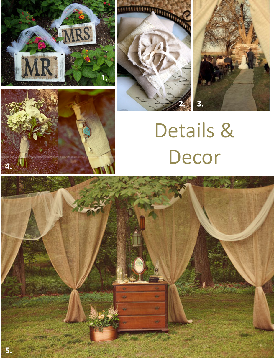 Burlap And Lace Wedding - Décoration Mariage Champêtre Vintage (929x1215), Png Download