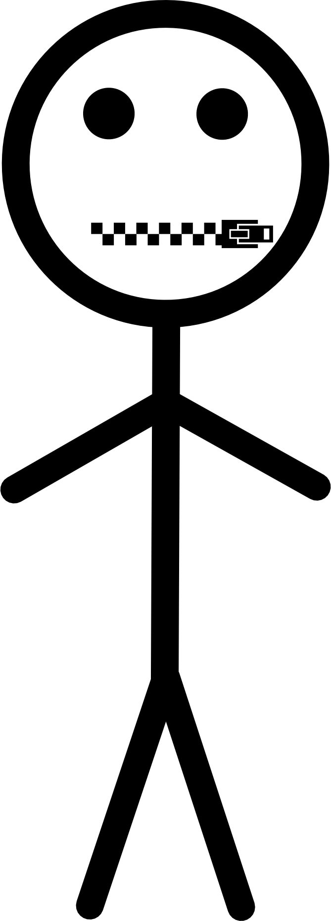 Stick Figure Png Grey - Plantillas De Ahorcado (669x1860), Png Download