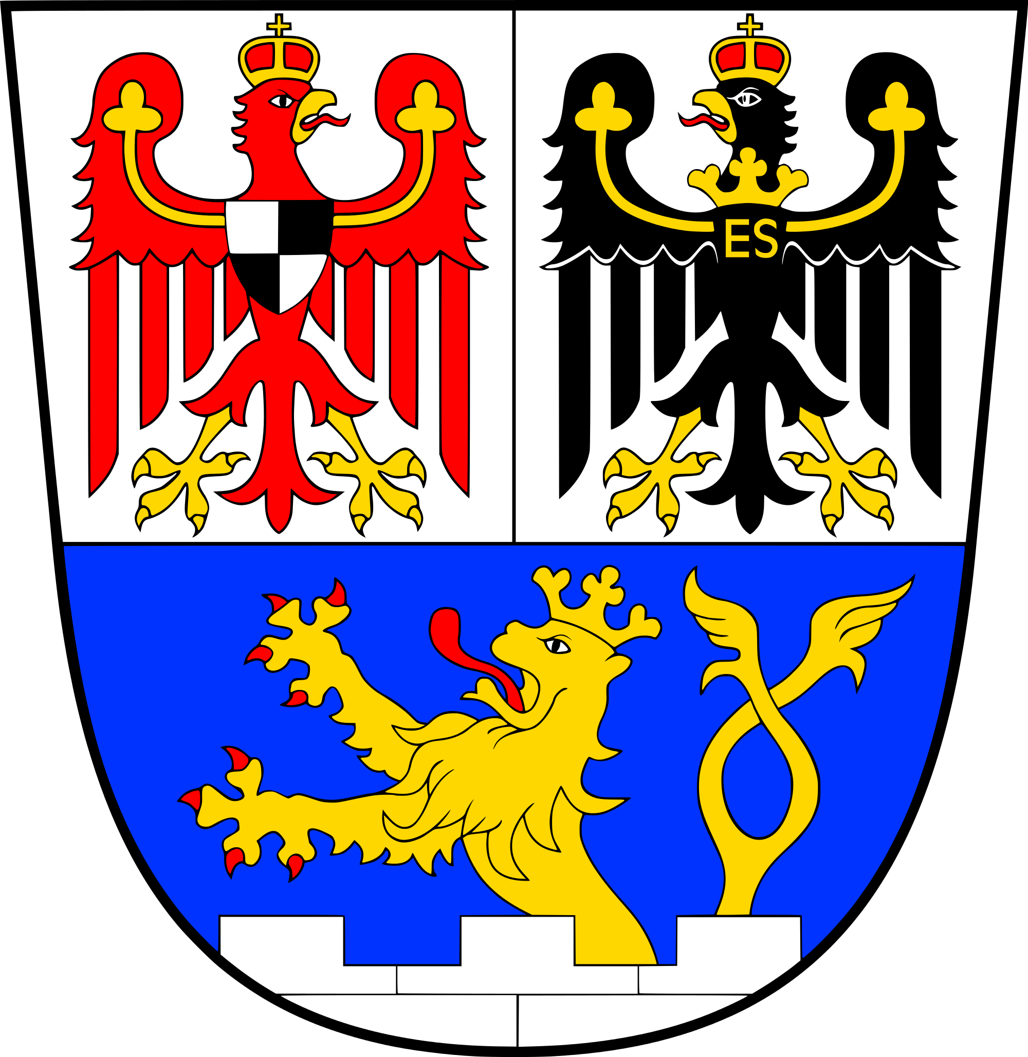 City Logo, Coat Of Arms, Emblem, Family Crest, Crests, - Erlangen Coat Of Arms (2000x2056), Png Download