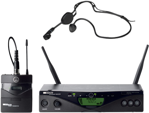 Akg Wms470 Headset Sports Wireless Microphone System - Akg Wms 470 Sport Set (666x518), Png Download