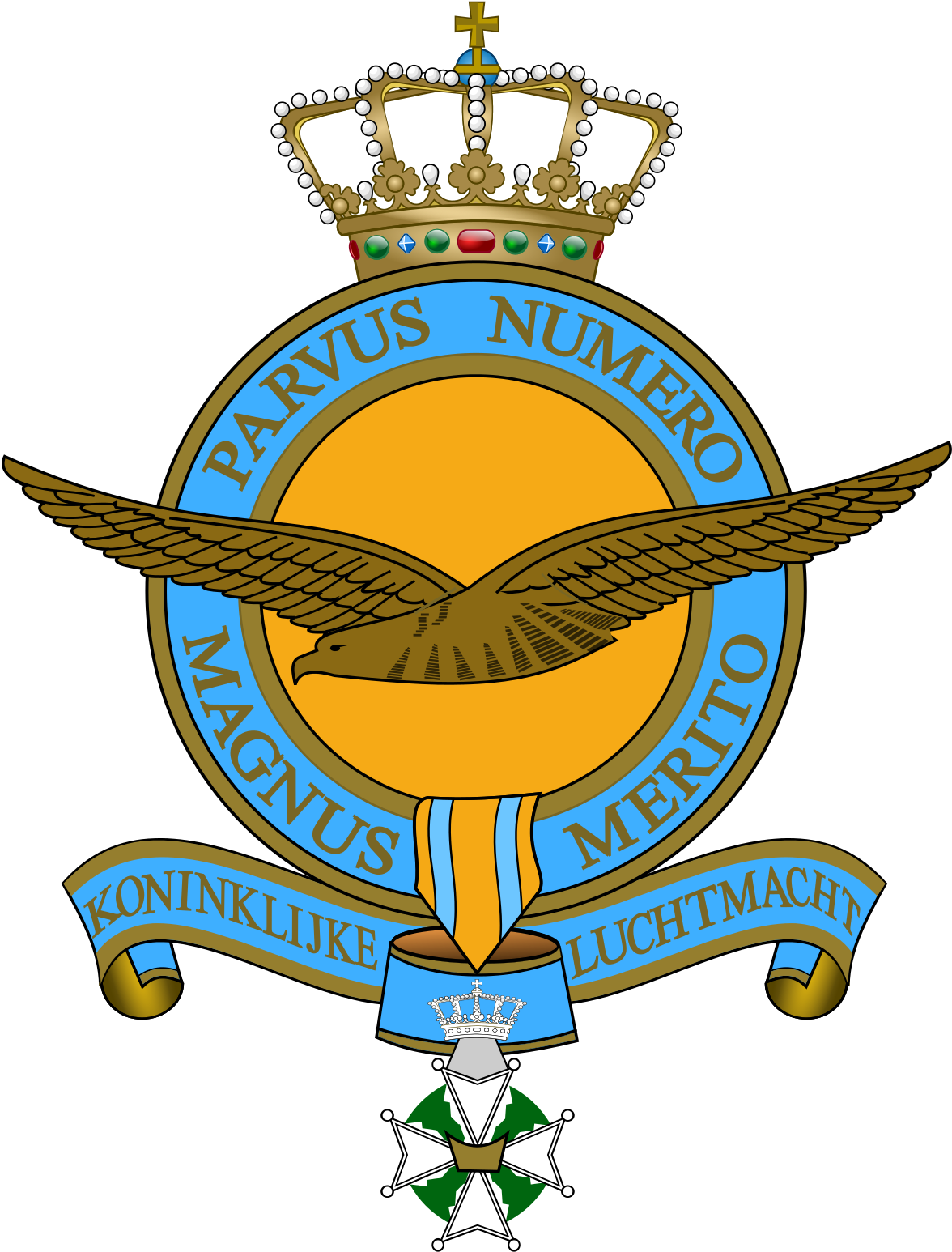Royal Netherlands Air Force Logo (1200x1593), Png Download