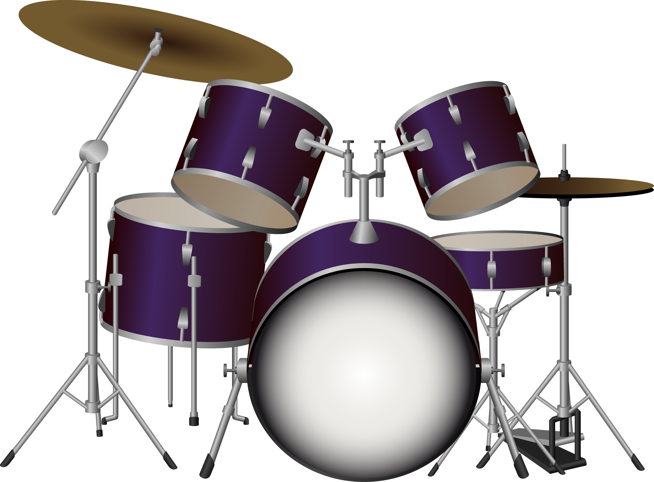 Drum Sticks Clipart Transparent - Drum Png (2281x1681), Png Download