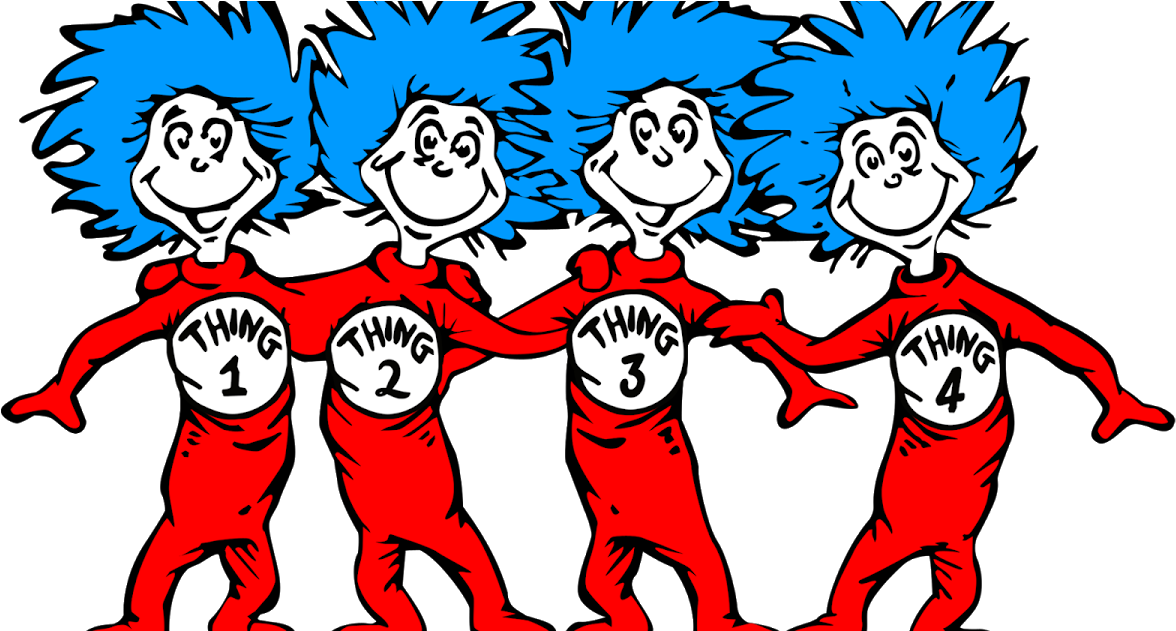 Thing 1 & 2 Shirts Adult Unisex (1200x630), Png Download