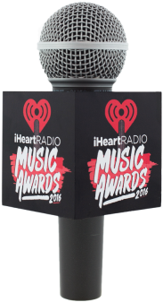 50” X - Iheart Radio Mic Flag (400x400), Png Download