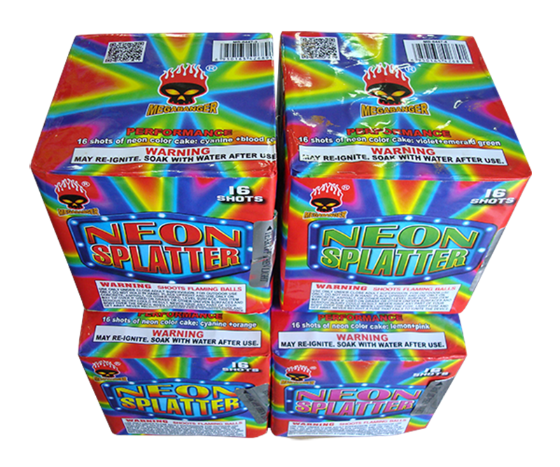 Anyone Got Vids Of Megabanger Neon Splatter Assorted - Board Short (800x667), Png Download