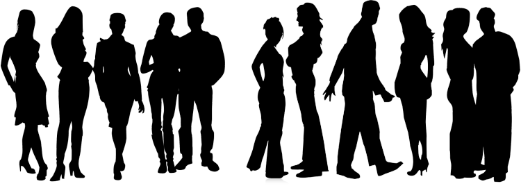 Group Workshops - Cheating Silhouette Png (750x268), Png Download