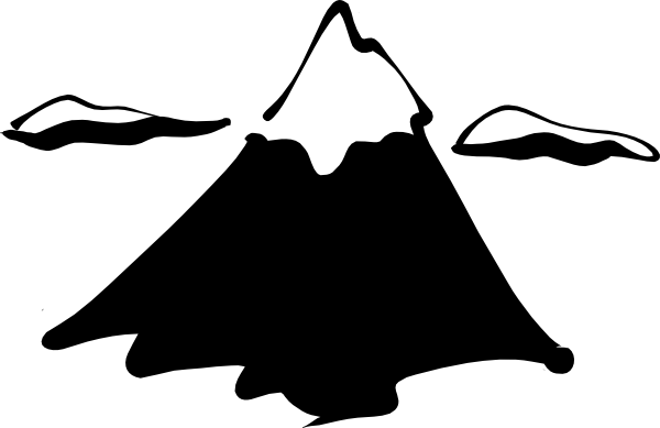 Free Vector Sneptune Mountain In Ink Clip Art - Mountain Clipart (600x389), Png Download