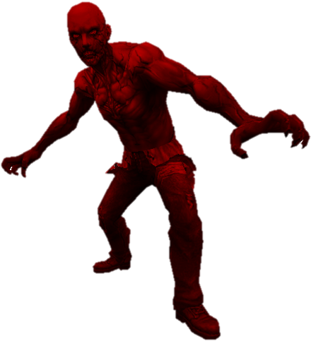 Parkour Zombie Red - Red (466x560), Png Download