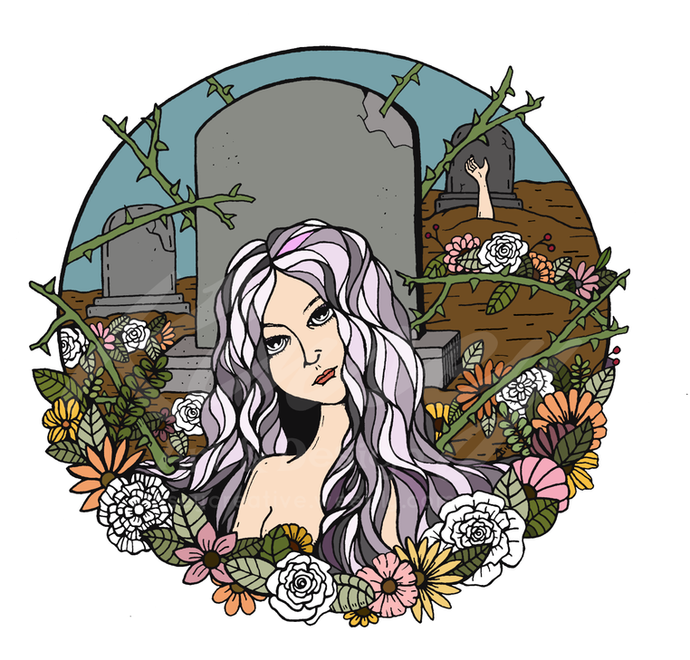 Zombie Princess Girl Power Illustration By Jayme Kinsey - Illustration (806x800), Png Download