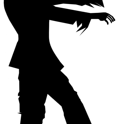 Zombie-432x432 - Zombie Silhouette Clip Art (432x432), Png Download