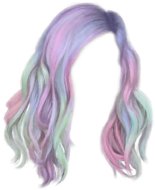Hair Hairstyle Unicorn Unicornhair - Unicorn Hair Png (588x720), Png Download