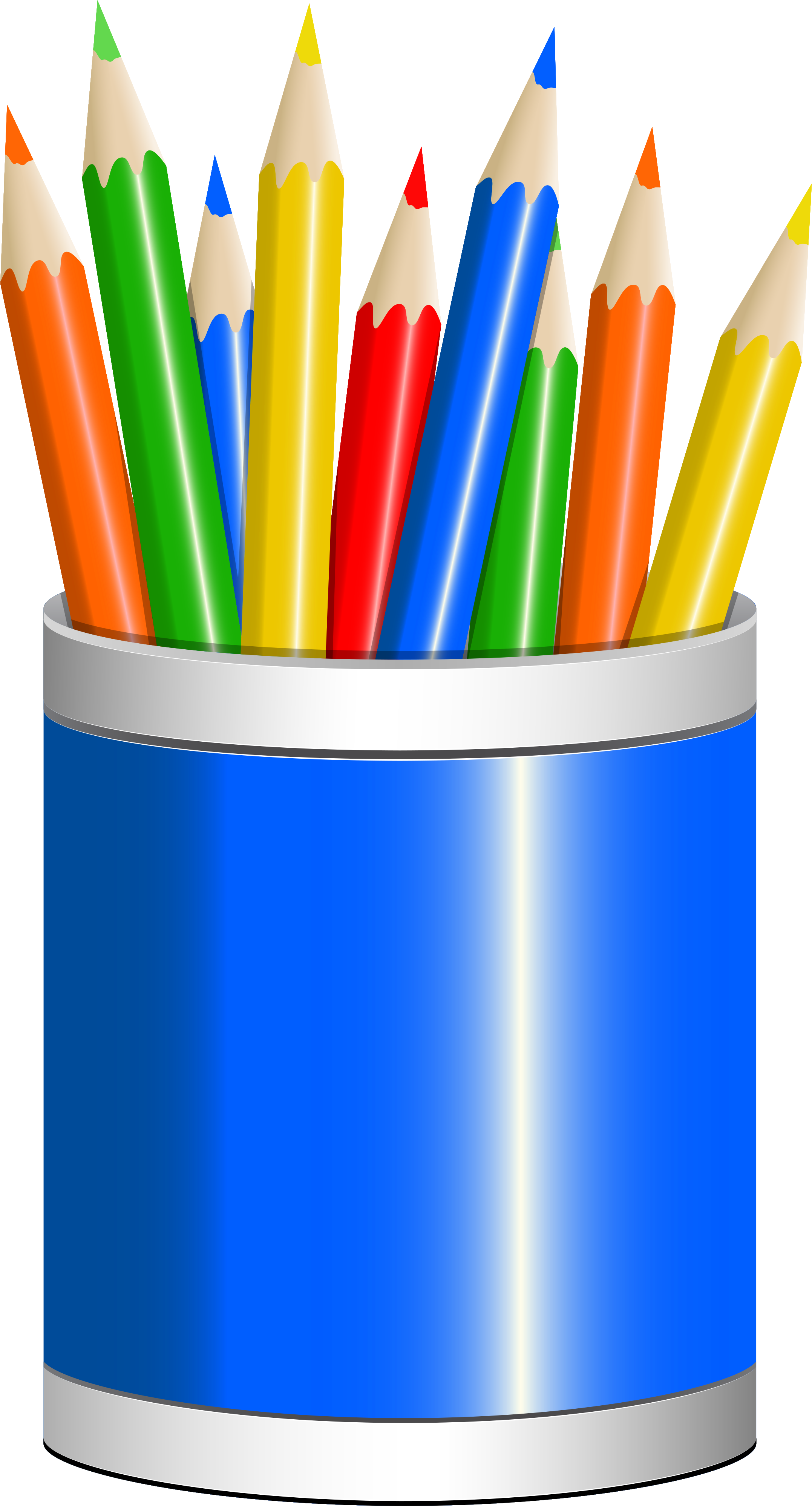 Pencil Cup Clipart (2364x4112), Png Download
