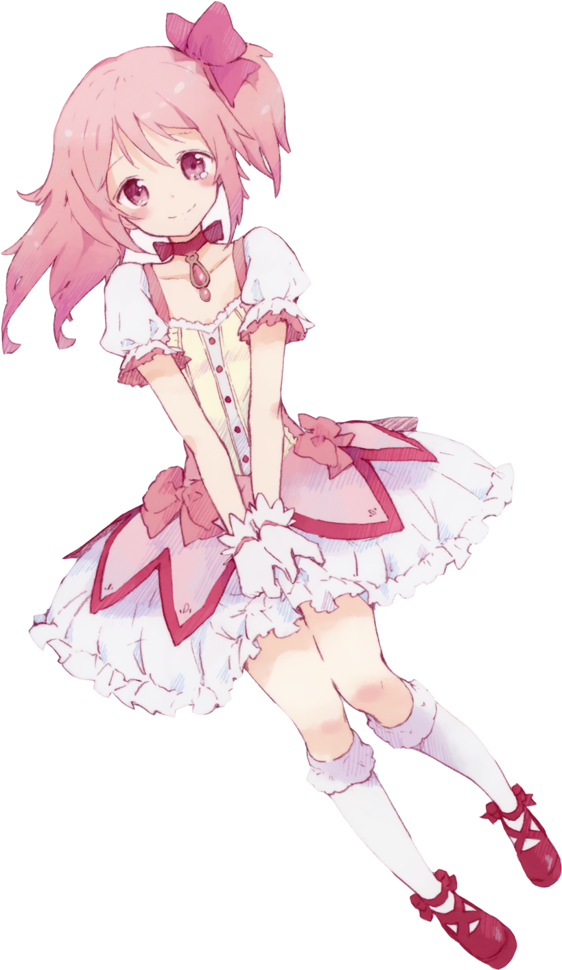 Angel Manga Girl With Pink Hair - Kaname Madoka (1024x1452), Png Download