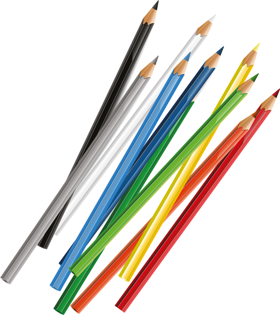 Pencils Clipart Transparent (940x1040), Png Download