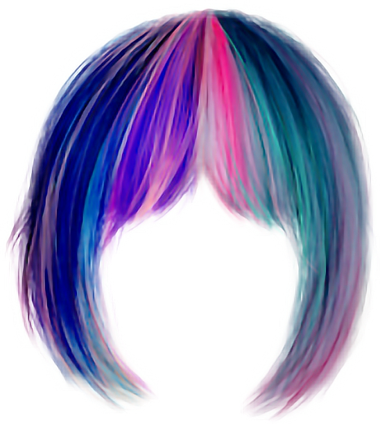 Rainbow Hair Png - Neon Sticker In Picsart (548x612), Png Download
