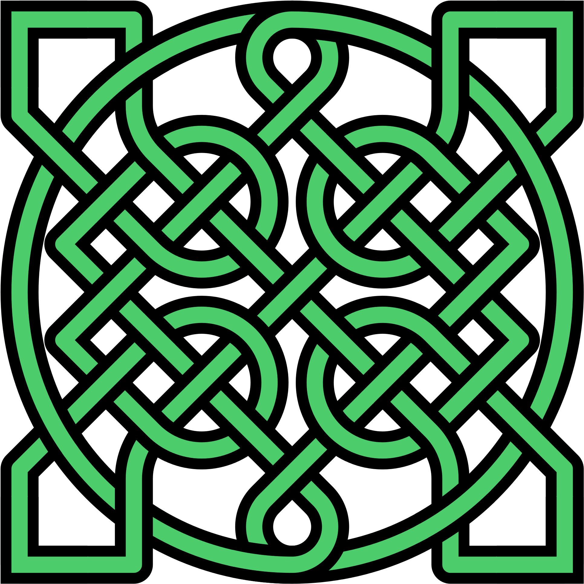 File Knot Insquare Crossings Wikimedia Commons Open - Quarter Celtic Brewpub (2000x2000), Png Download