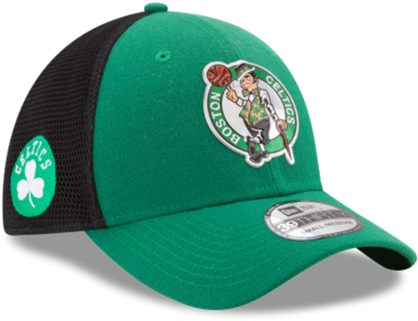 Men's Boston Celtics New Era 2017 Green/black On Court - Brooklyn Nets New Era 2017 Nba On Court 39thirty Cap (600x345), Png Download