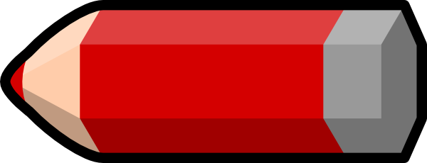 Red Pencil Svg Clip Arts 600 X 230 Px (600x230), Png Download