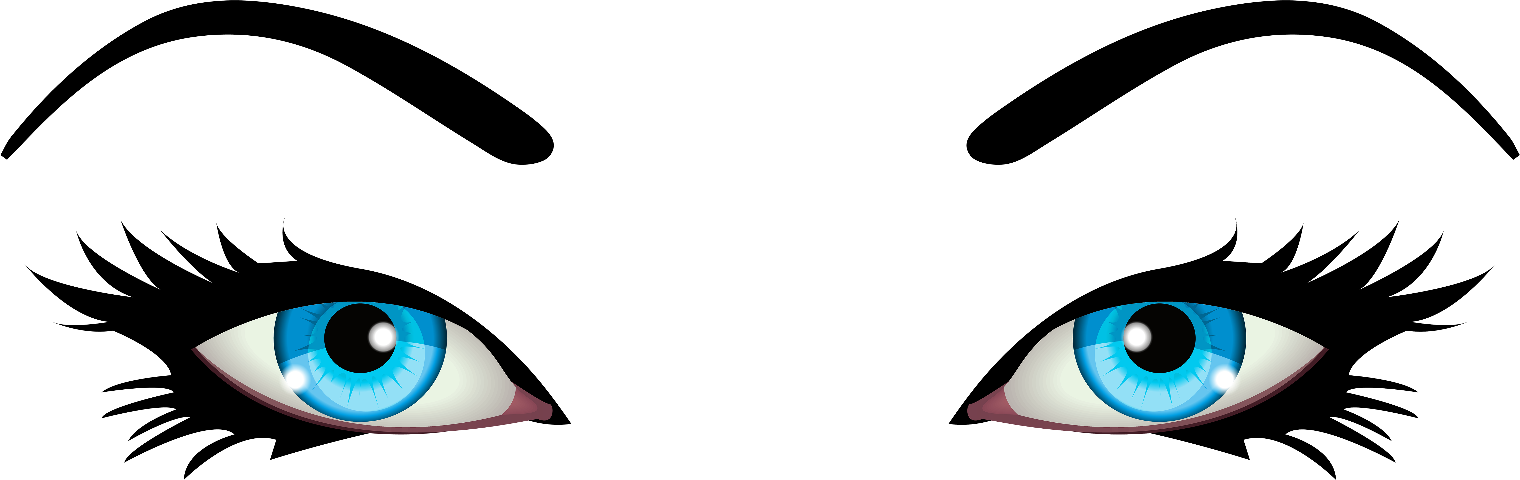 Beautiful Clipart Of Eye - Eyes Png Transparent (6000x1950), Png Download