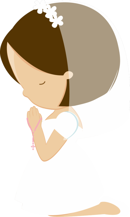 First Communion Girl Png Png Freeuse Download - Menina Primeira Eucaristia Png (520x870), Png Download