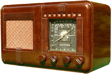 Floor Clock - Old Fashioned Radio Png (424x318), Png Download