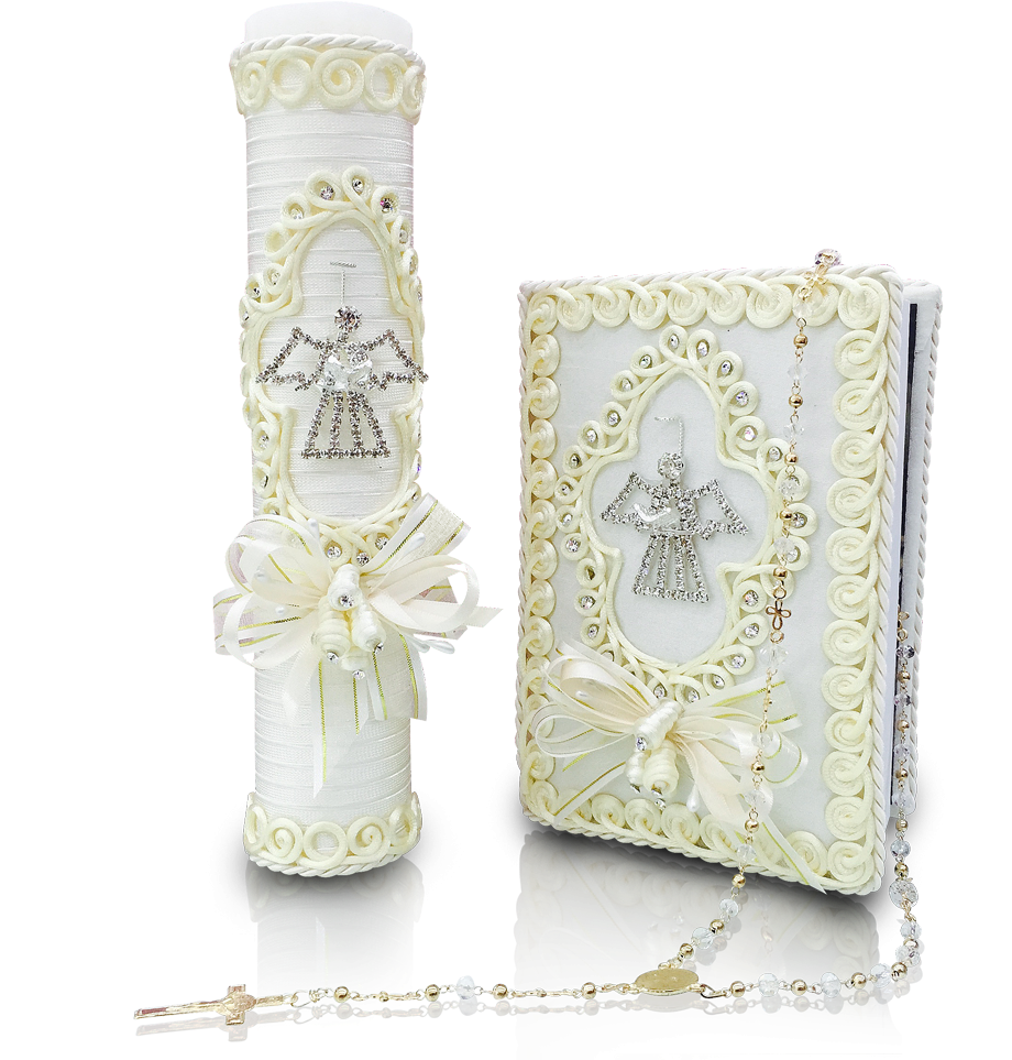 Juego De Biblia, Vela Y Rosario Para Primera Comunión - Bible (1000x1000), Png Download