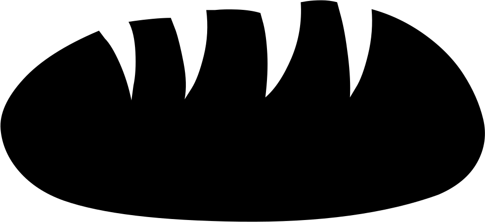 Loaf Of Bread Silhouette (981x450), Png Download