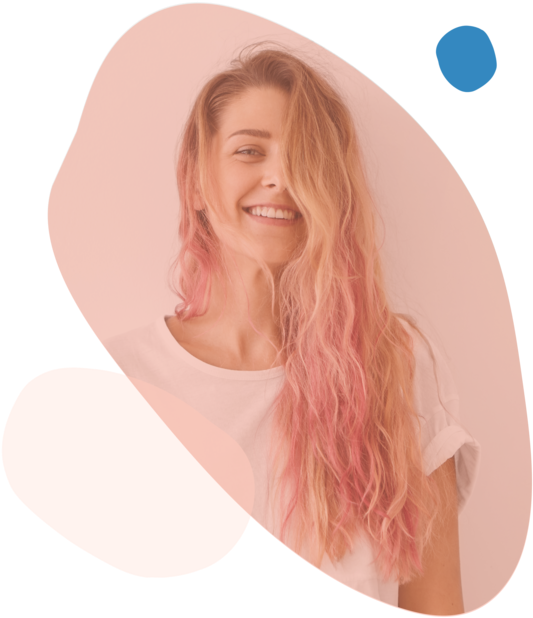 Woman With Pink Hair@4x - Cabelos Curtos Com Pontas Coloridas (1000x929), Png Download