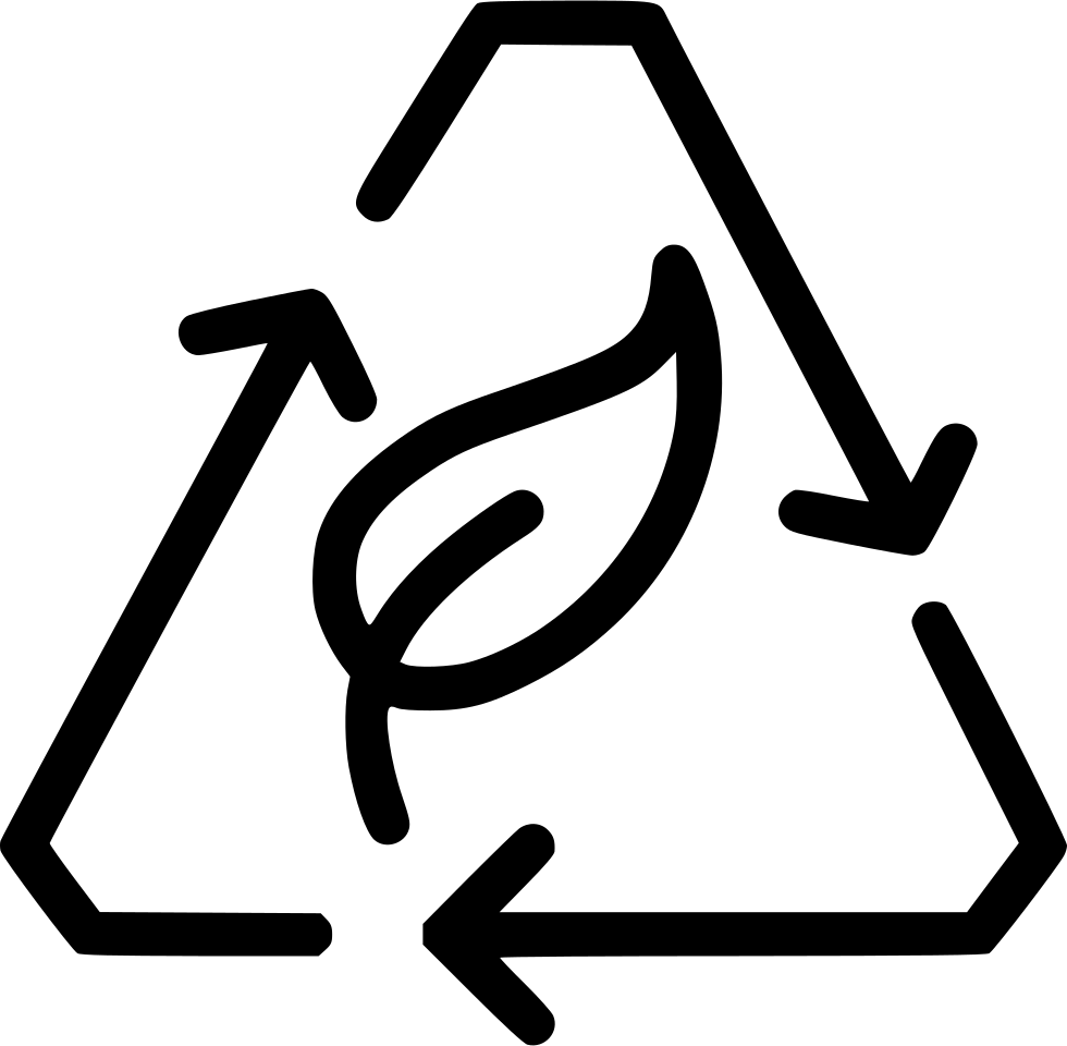 Eco Friendly Recycle Reuse Environment Plant Comments - Eco Friendly Symbol Black Png (980x960), Png Download