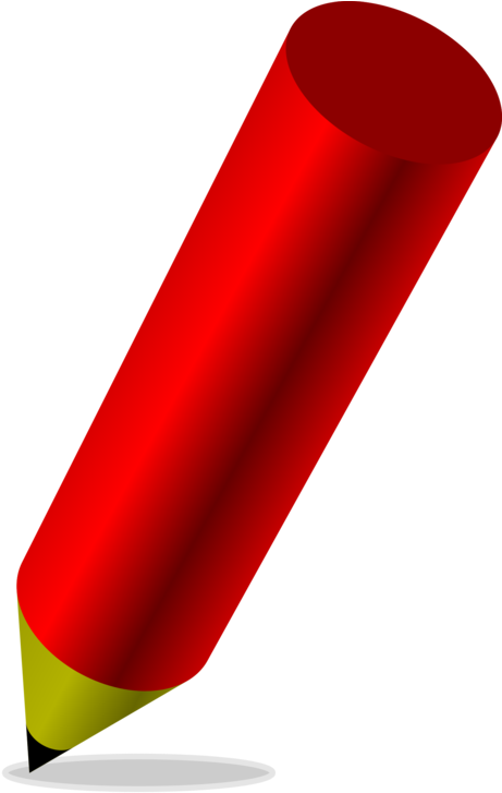 All Photo Png Clipart - Red Color Pencil Png (484x750), Png Download