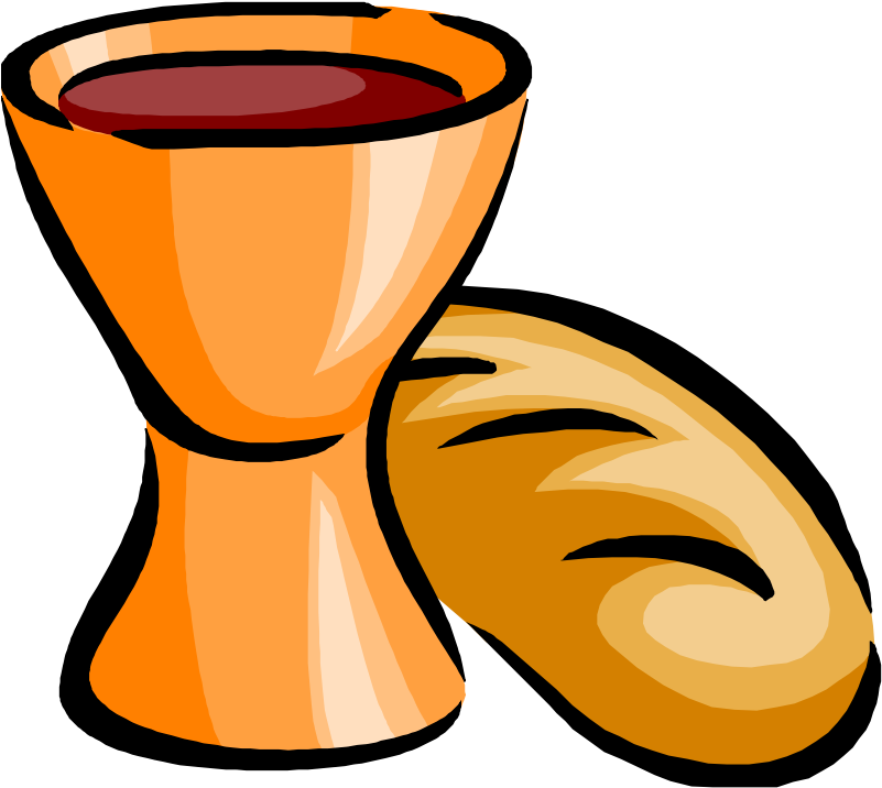 Misa Y Primera Comunión - Bread And Wine Clipart (640x570), Png Download